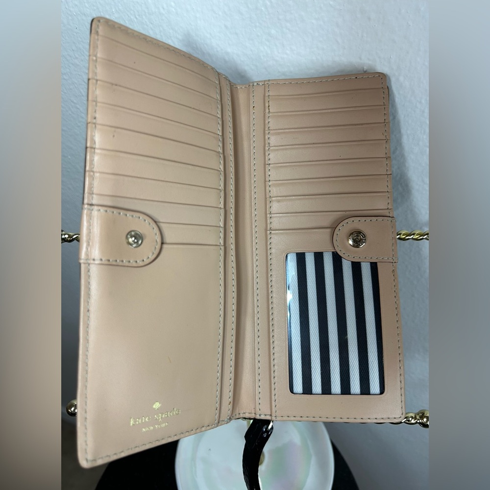 Kate Spade Black Classic Pebble Wallet Wristlet Clutch - Picture 3 of 7